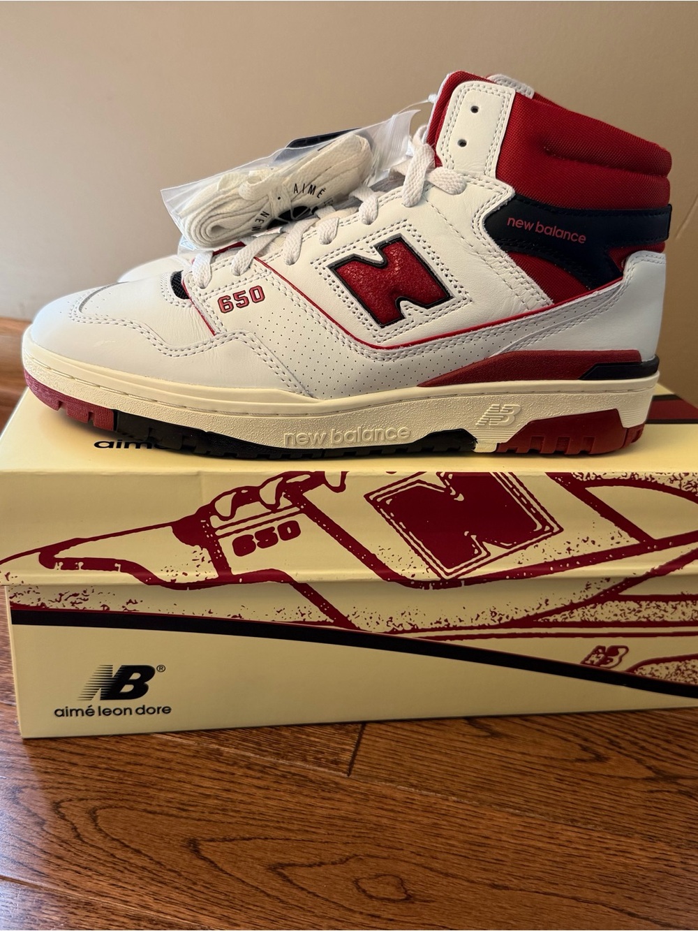 Aimé Leon Dore x New Balance
650R 'White Red'